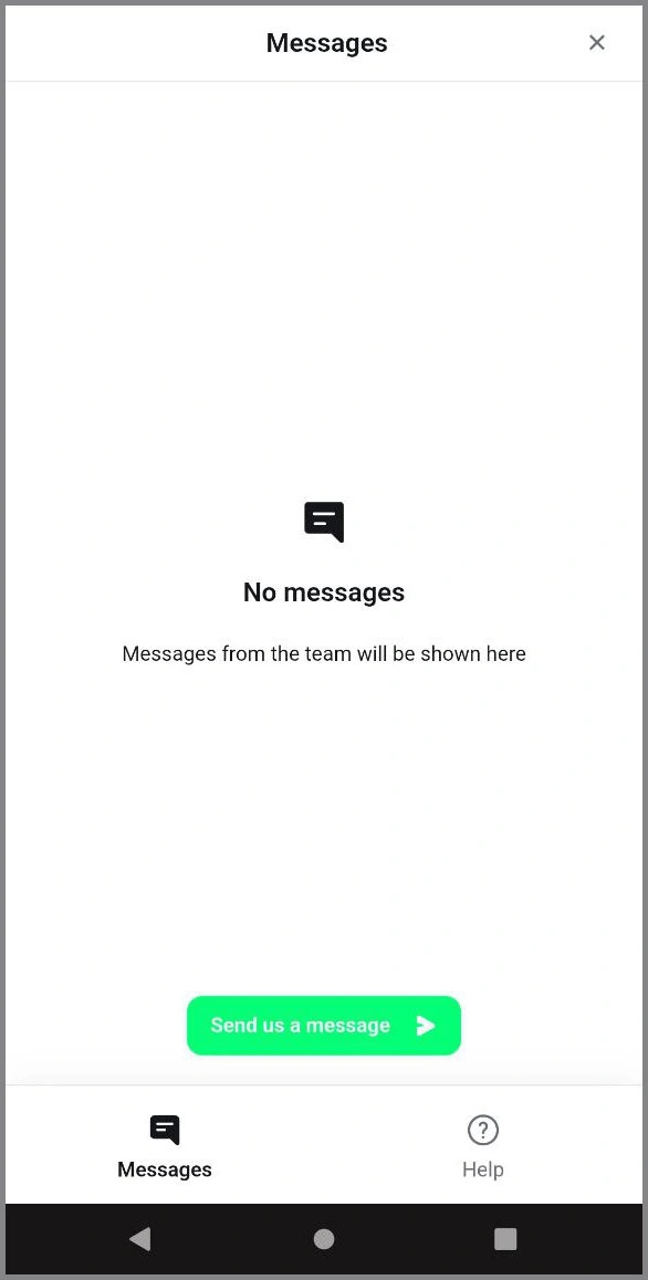 Contact options for support at BetNinja